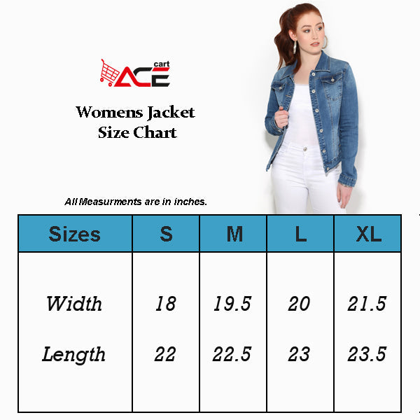 Stretchable Denim Jacket for Women By Ace Dark Blue